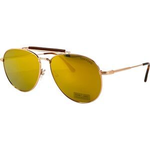 Tom Ford FT536 Sean Mens Sunglass 28G Gold w Gold Mirror